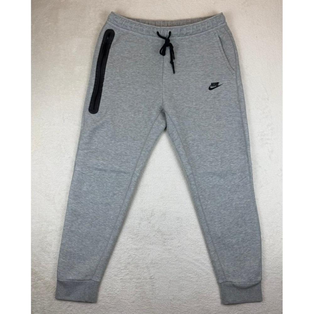 Nike Tech Fleece Mens Joggers Grey Heather Slim Fit Sweatpants FB8002-063 Size L